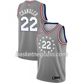Canotte Uomo Philadelphia 76ers Wilson Chandler 22 2018-19 Nike City Edition Grigio Swingman